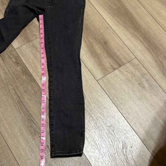 GOOD AMERICAN Skinny Jeans Size 0/25 Black Button Fly - Picture 6 of 10